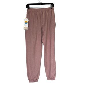 Vuori Women Boyfriend Jogger Soft Pants Zion Rose Heather Pink Size XS New